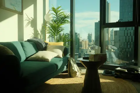 1-room flat in new building, 55 m² · monthly rent
